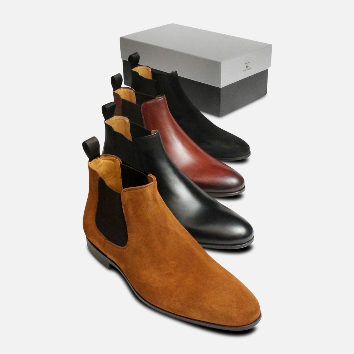 Beatle Boots For Men in Light Brown Whisky Suede