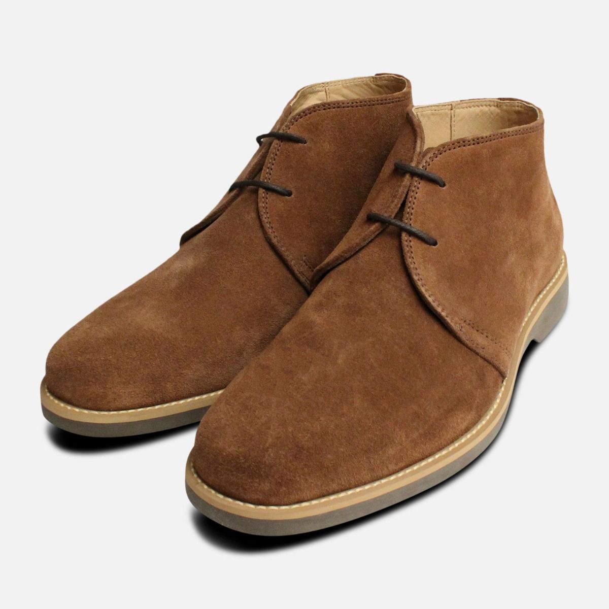 Anatomic & Co. Men\'s Light Brown Suede Chukka Boots Size 11 Men Light Brown Chukka Boots Suede Leather with Laces  main image 3