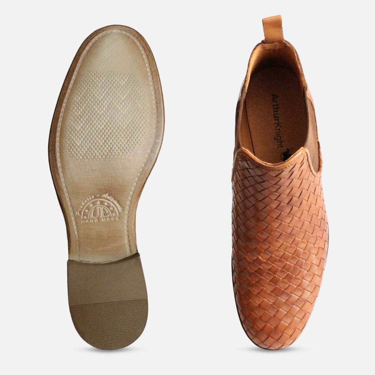 Brown Weave Ladies Demi Chelsea Boots