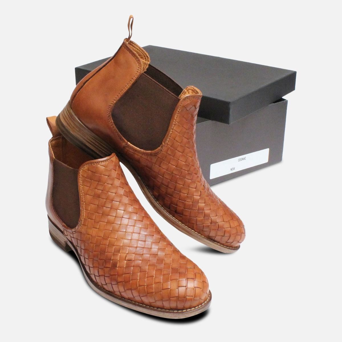 Brown Weave Ladies Demi Chelsea Boots