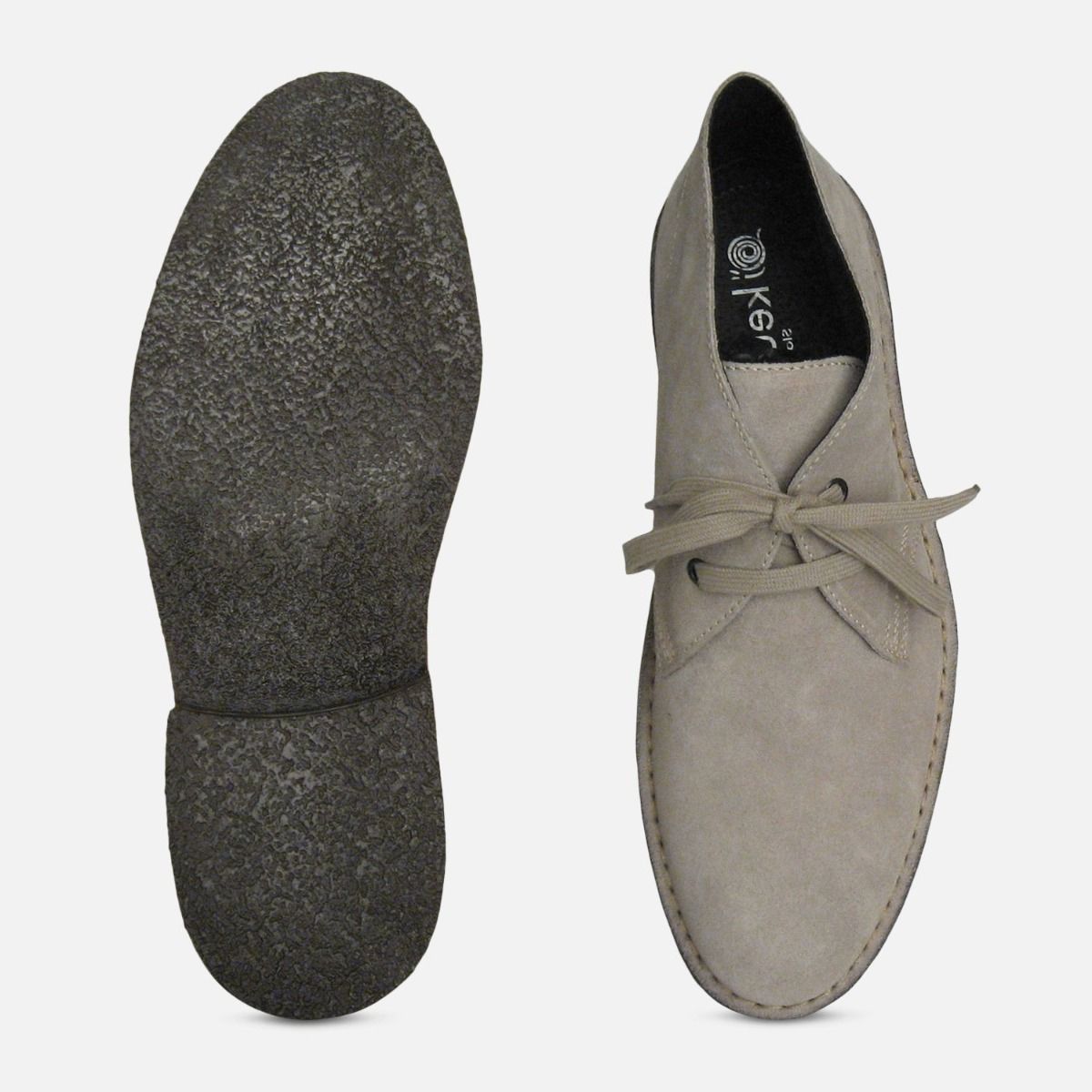 Stone Suede Mens Designer Italian Desert Boots