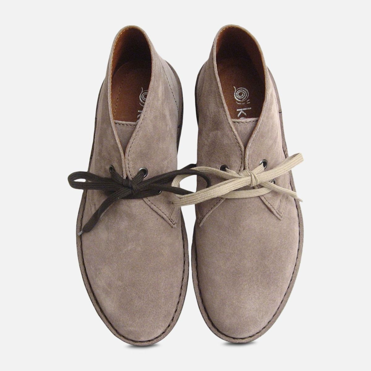 Light Grey Suede Italian Desert Boots by Arthur Knight
