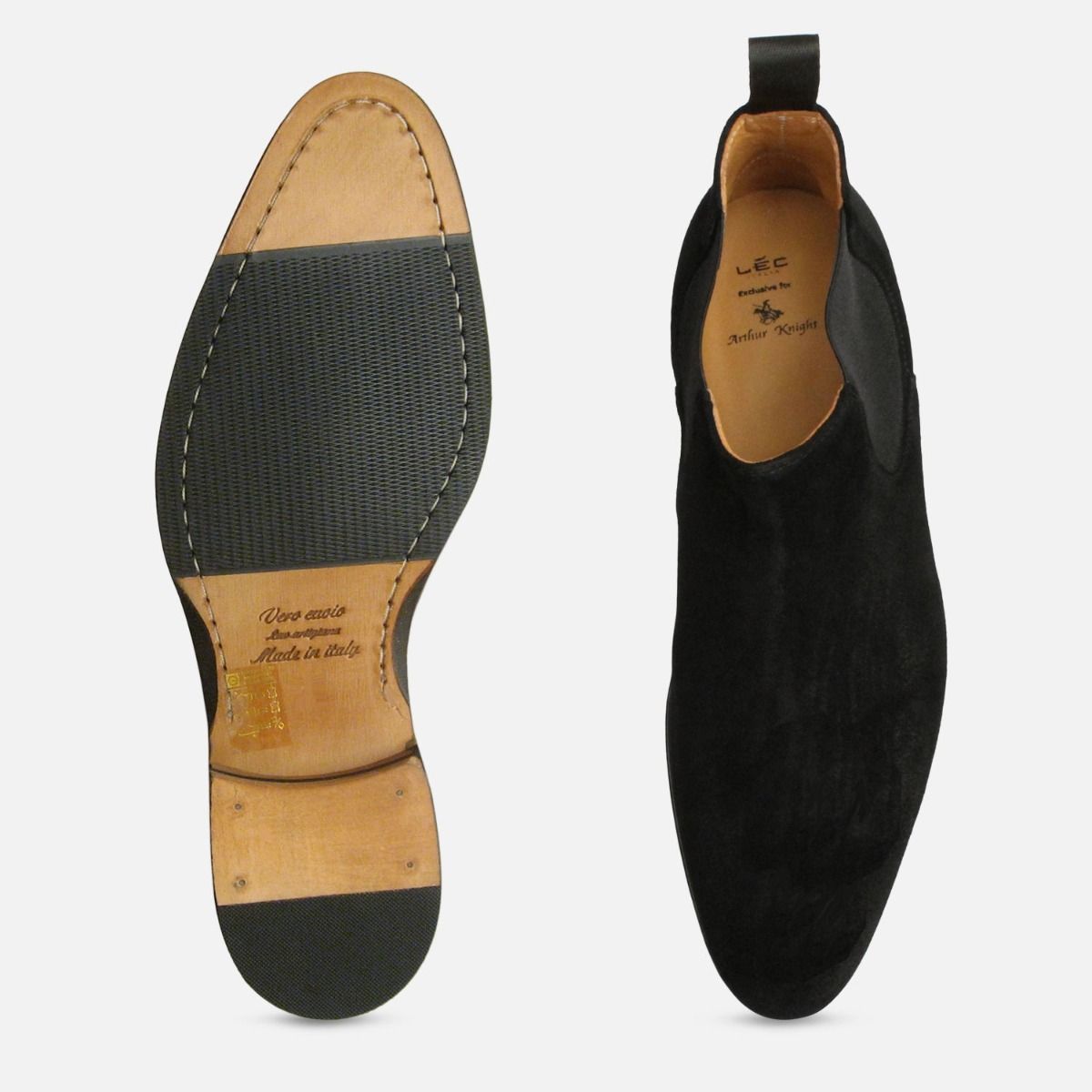 Beatle Boots in Black Suede for Men by Arthur Knight