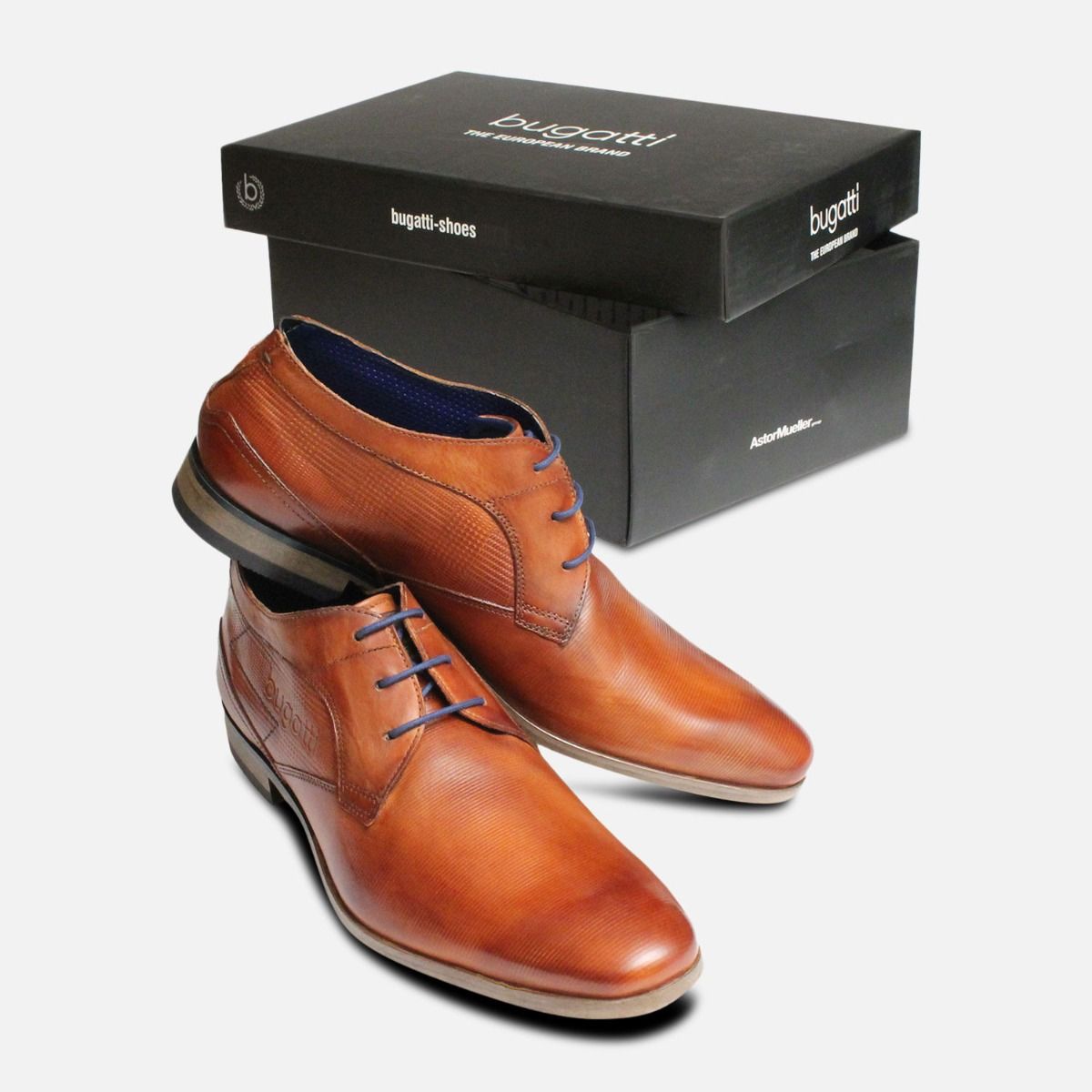 New Designer Lace Up Shoes in Tan by Bugatti