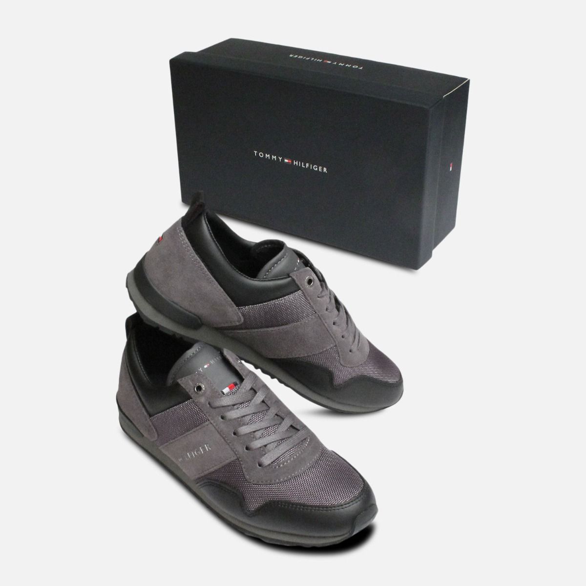 Tommy Hilfiger Maxwell Trainers in Black & Grey