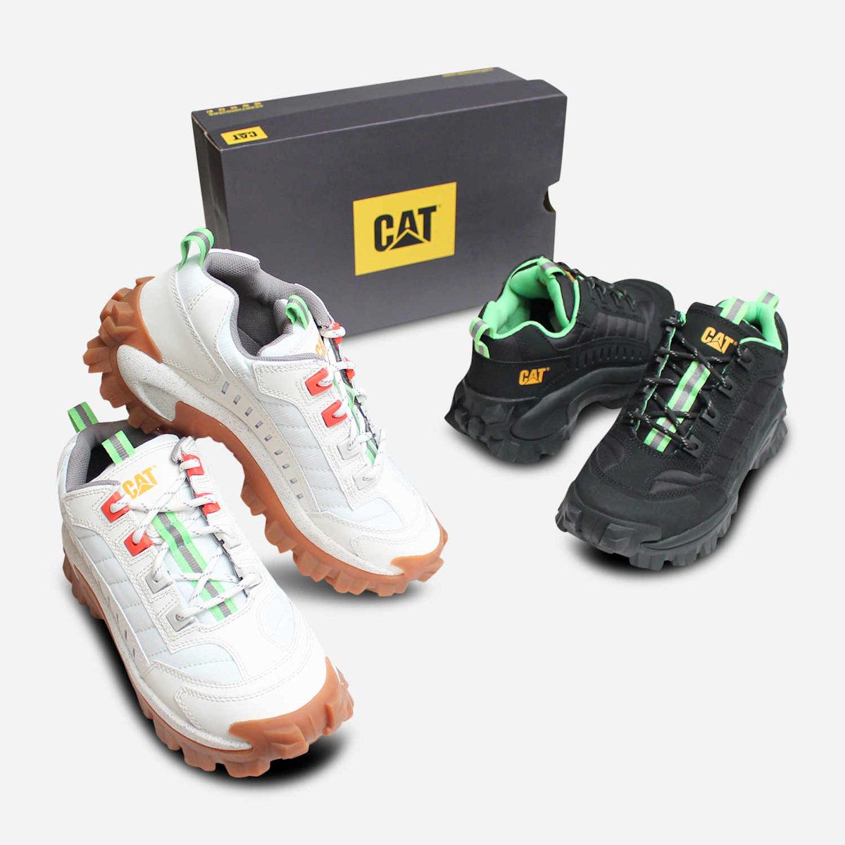 CAT Mens Intruder Training Shoes in Star White Leather