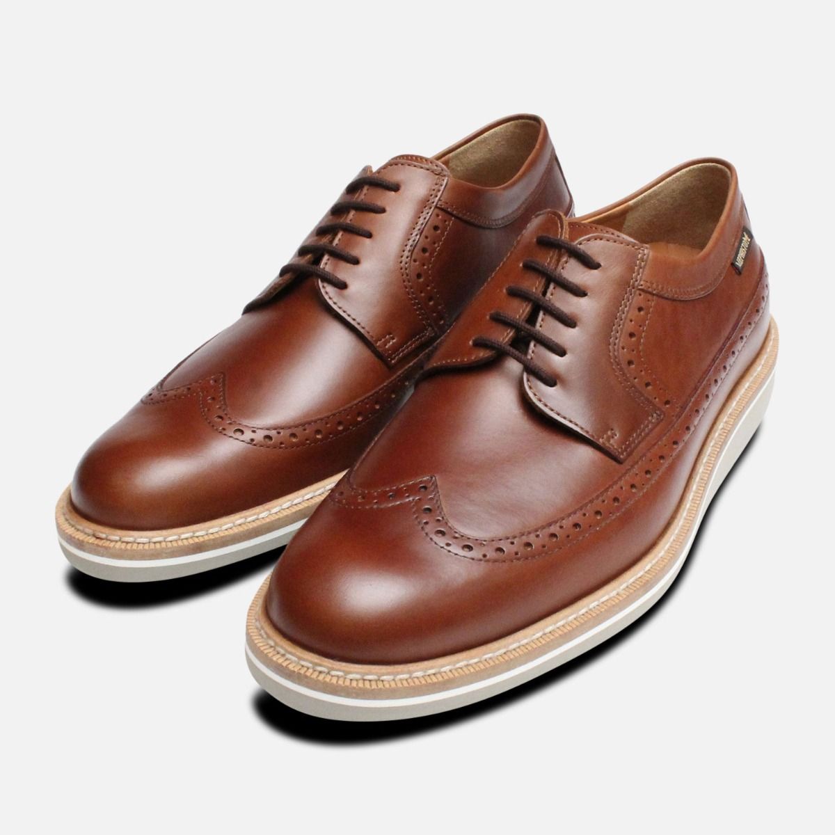 Mephisto Enrico Wedge Shoes in Chestnut Brown