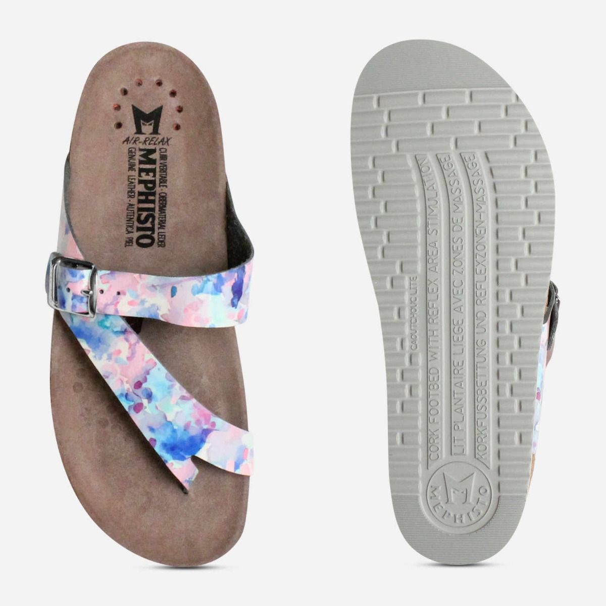 Mephisto Helen in Multi Colour Sky Blue Patent Leather