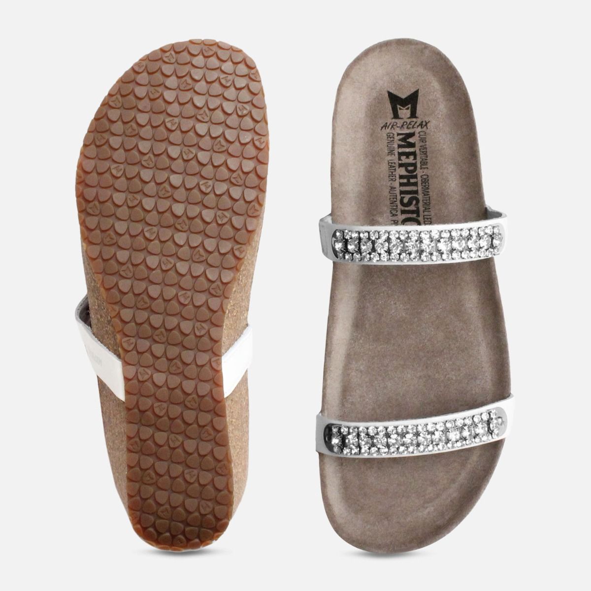 White Crystal Patent Ivana Mephisto Sandals