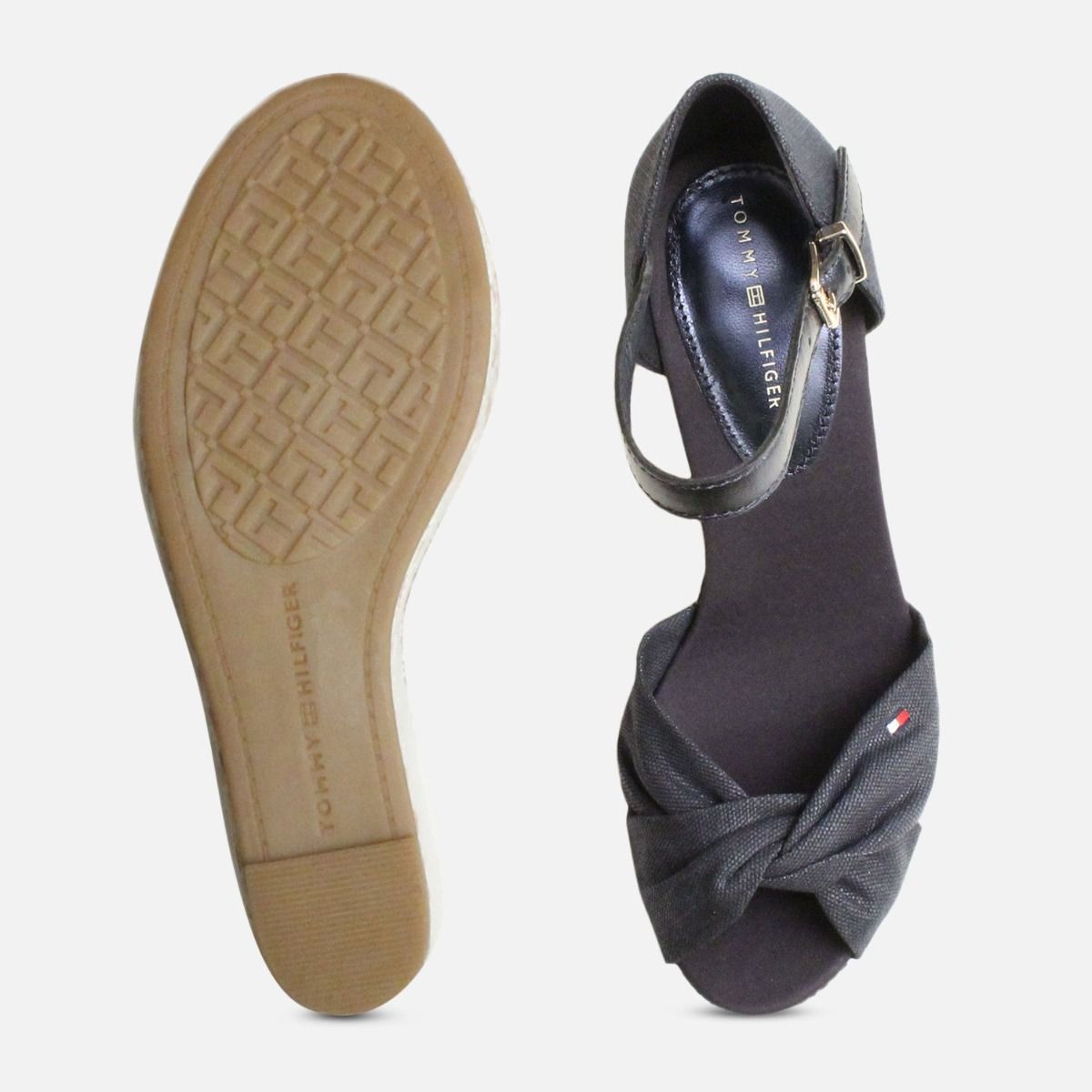 Metallic Navy Blue Tommy Hilfiger Elena Platform Sandal
