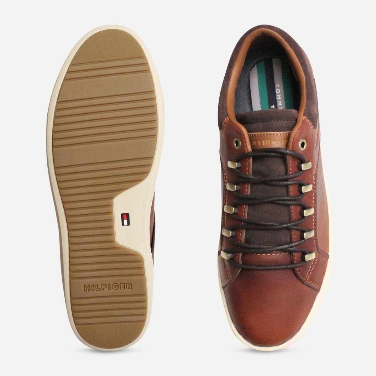  Cognac Brown Tommy Hilfiger Designer Moon Trainers