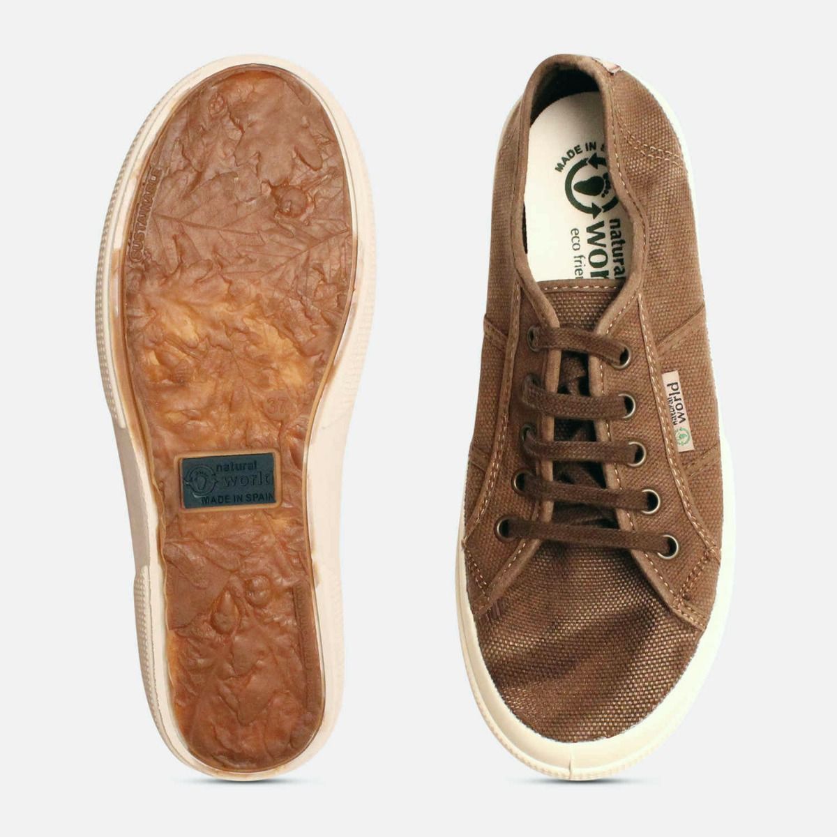 Natural World Womens Eco Friendly Shoes in Khaki Brown