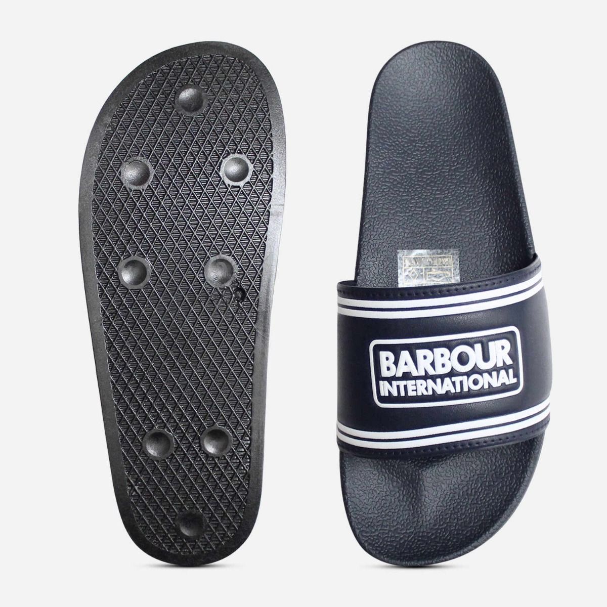 Barbour International Navy Blue & White Luxury Pool Slide
