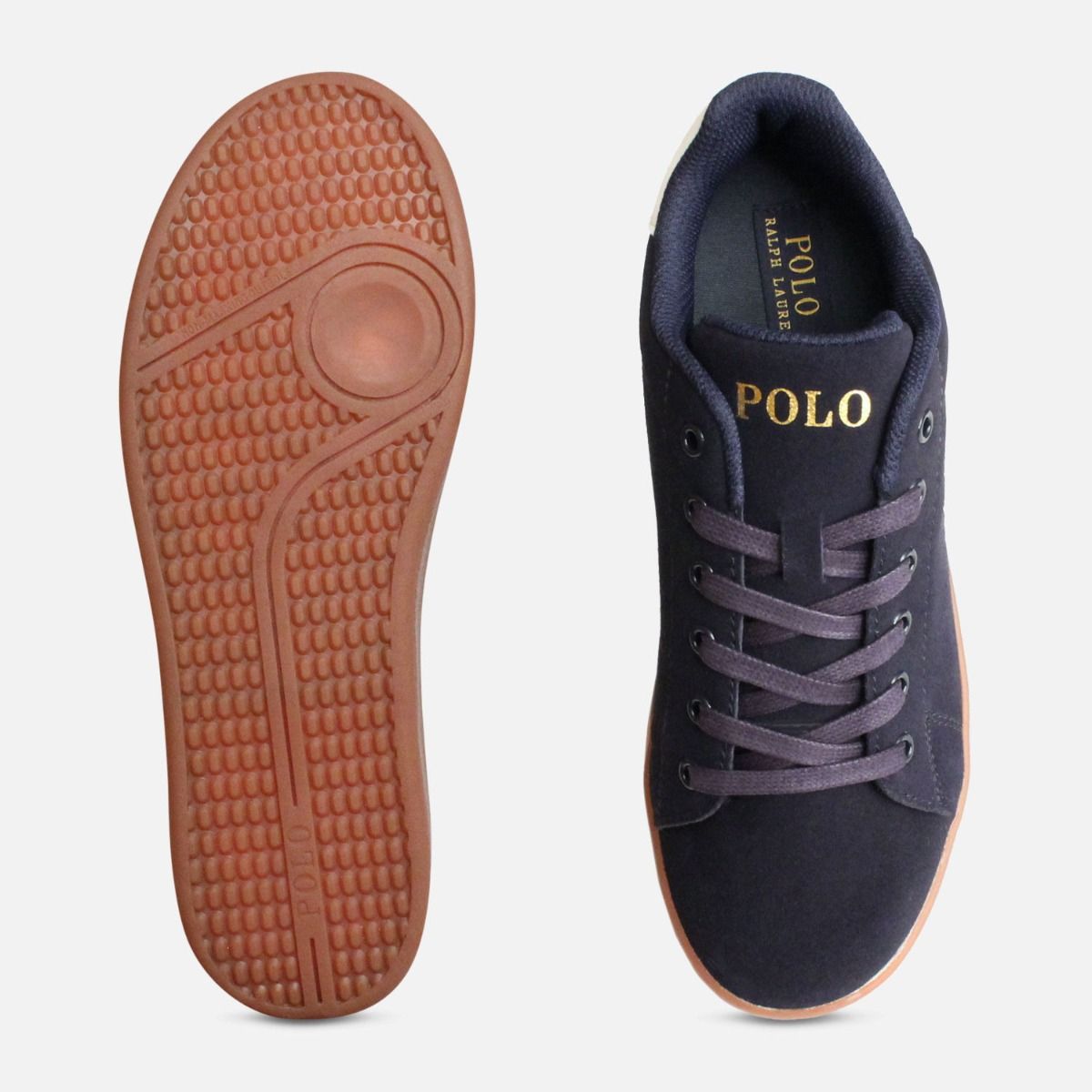 Navy Suede Ralph Lauren Polo Kids Quincey Shoes