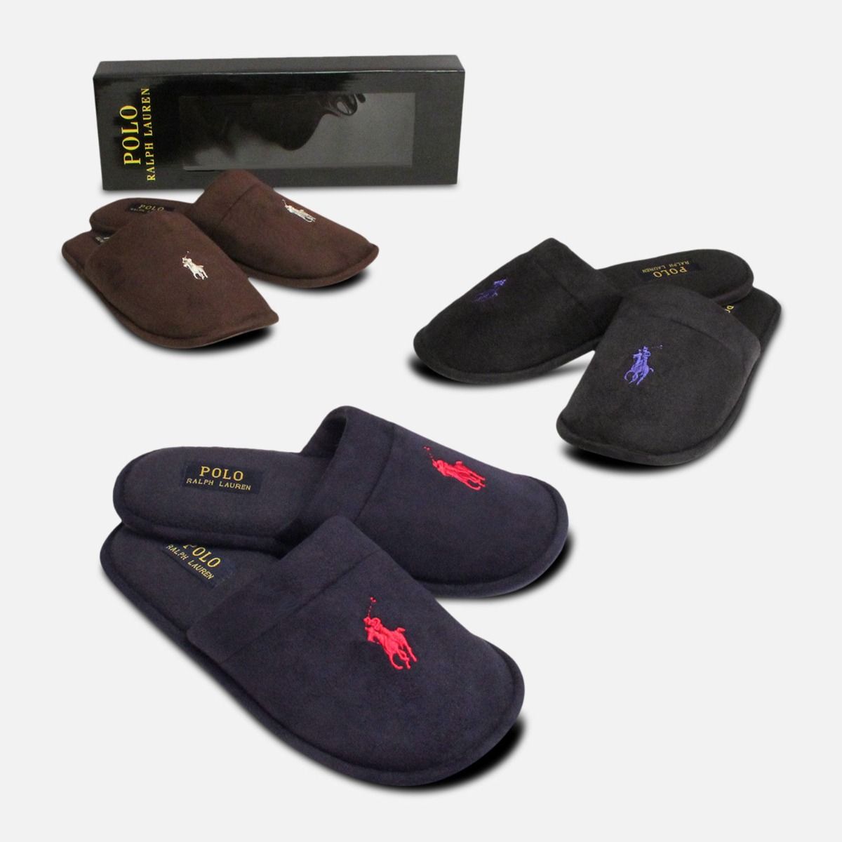 Sunday Scuff 2 Ralph Lauren Polo Navy Mens Slippers