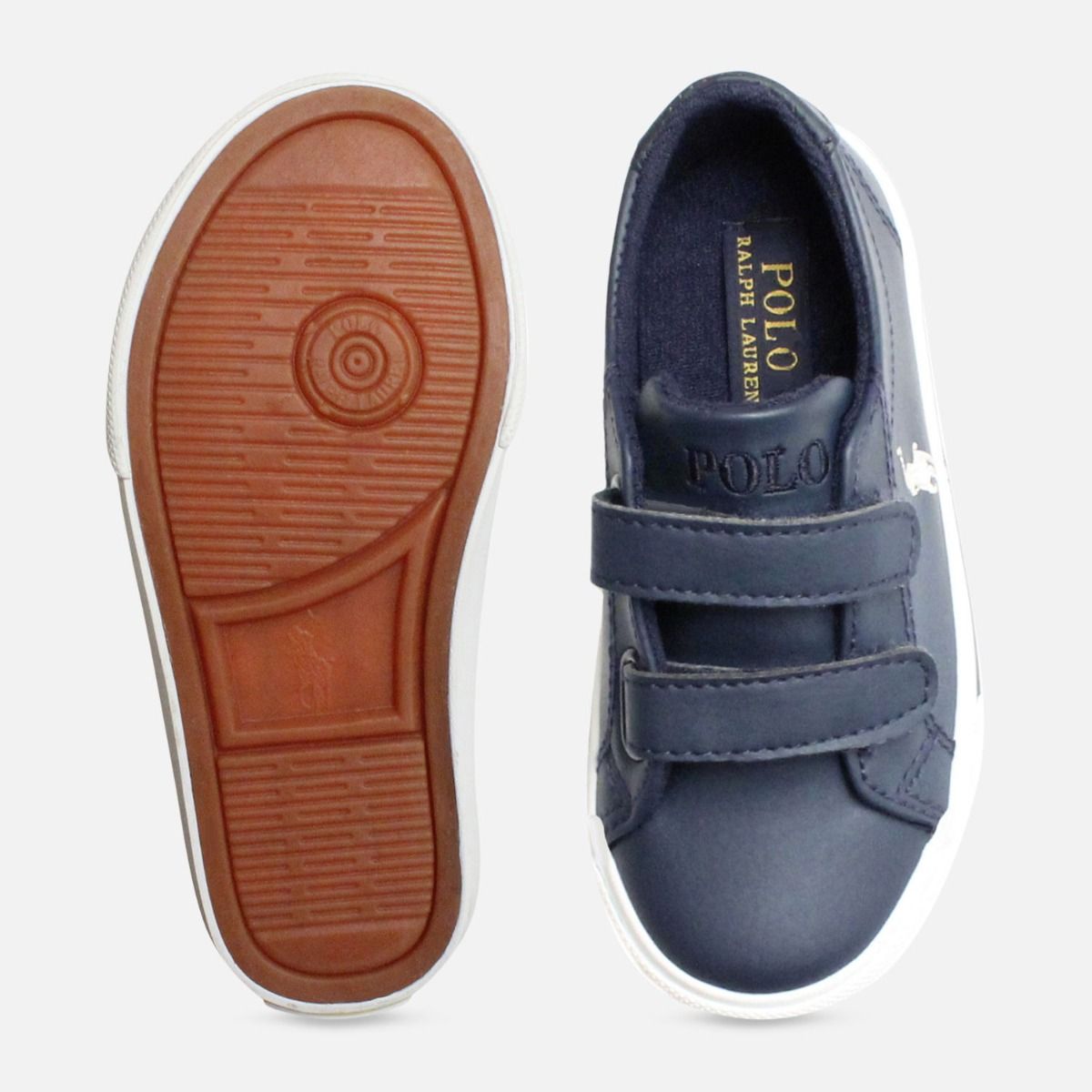 Navy Blue Ralph Lauren Polo Kids Slater EZ Shoes