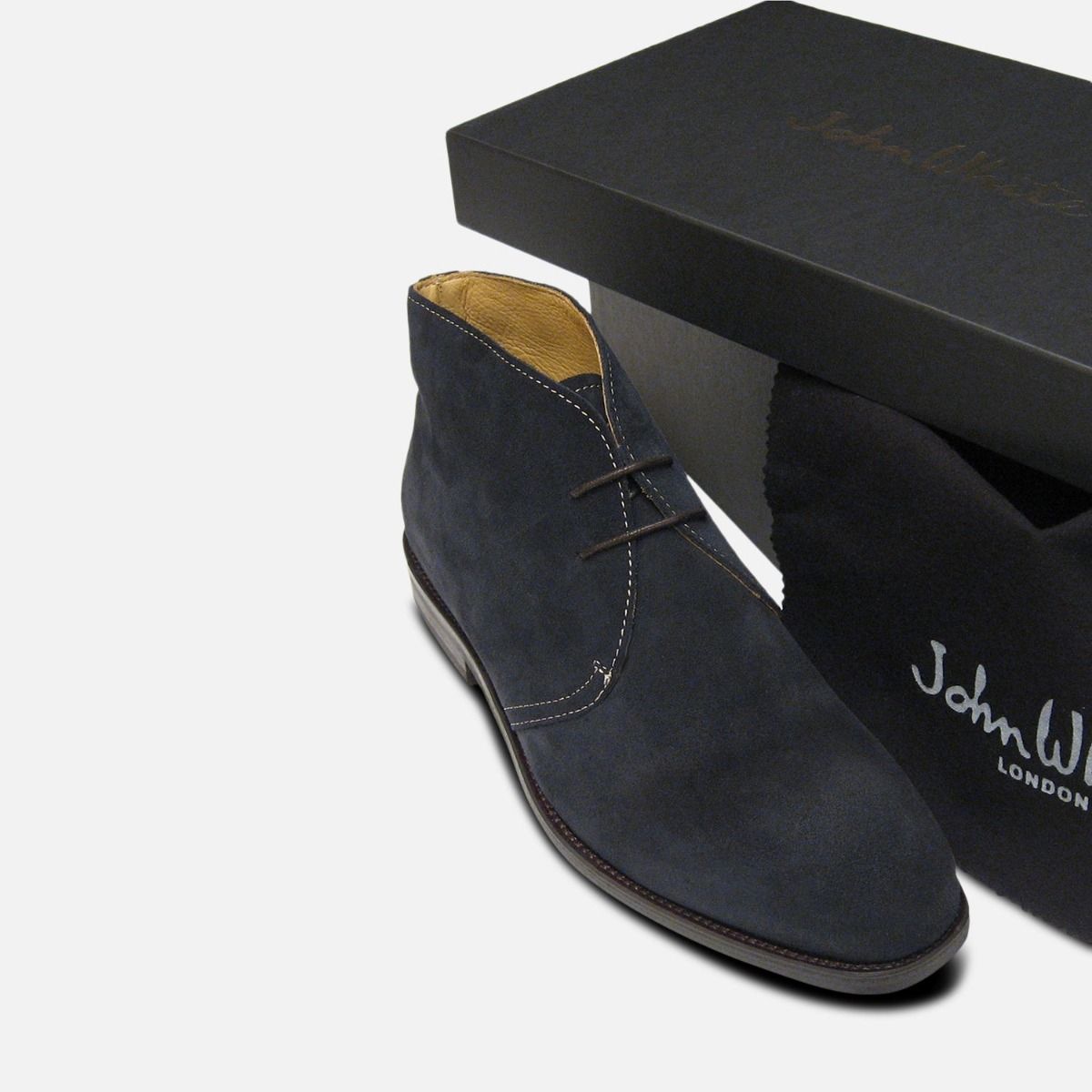 Navy Blue Suede Westbury 3 Chukka Boots