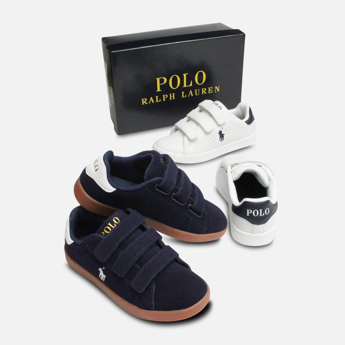 Classic Navy Blue Suede Ralph Lauren Quincey Shoes