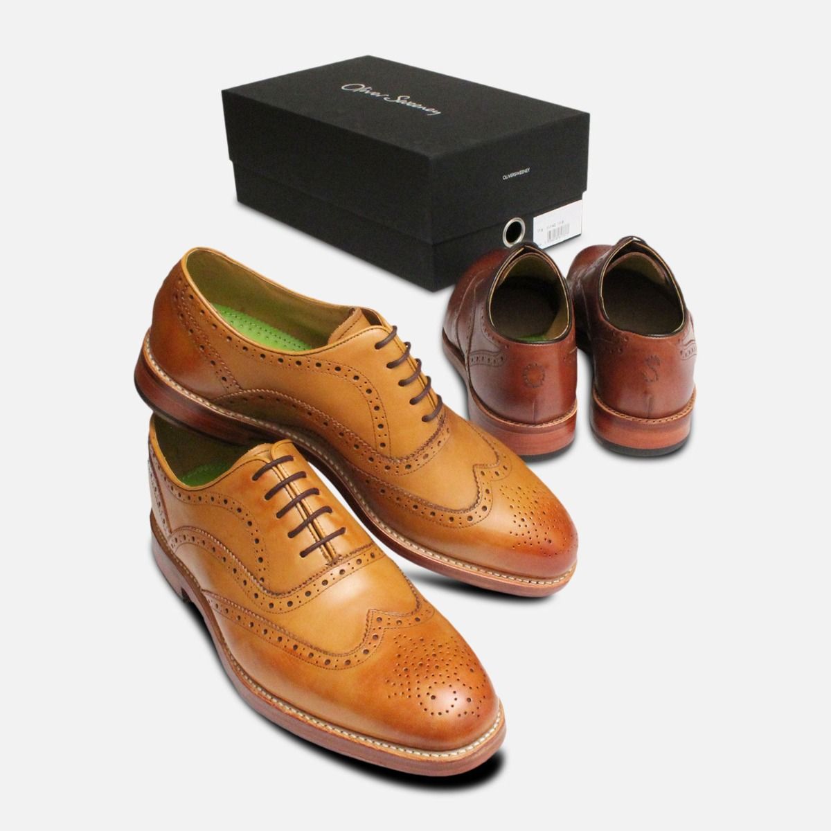 Oliver Sweeney Shoes Dark Tan Oxford Brogues