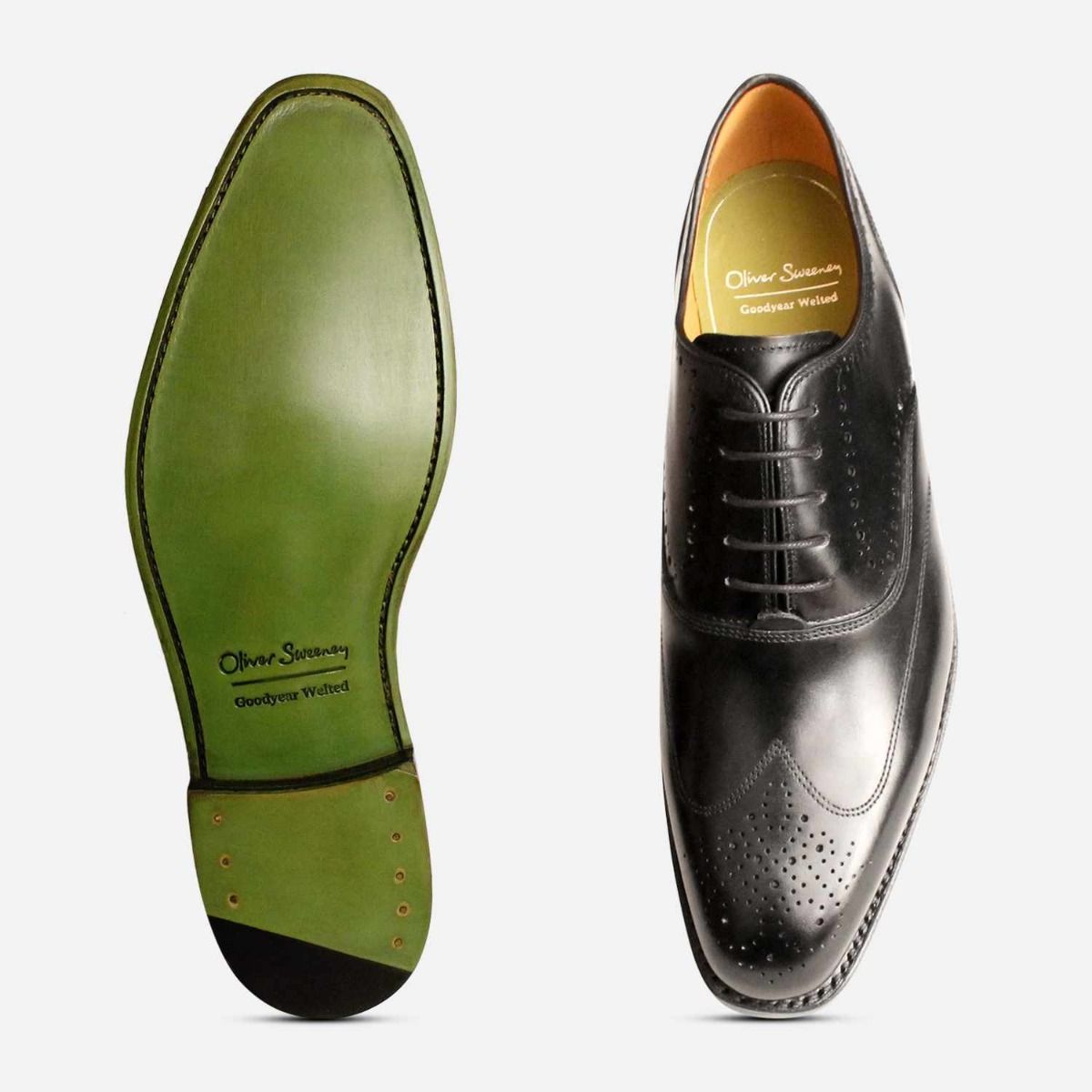 Oliver Sweeney Formal Black Dress Oxford Brogue Shoes