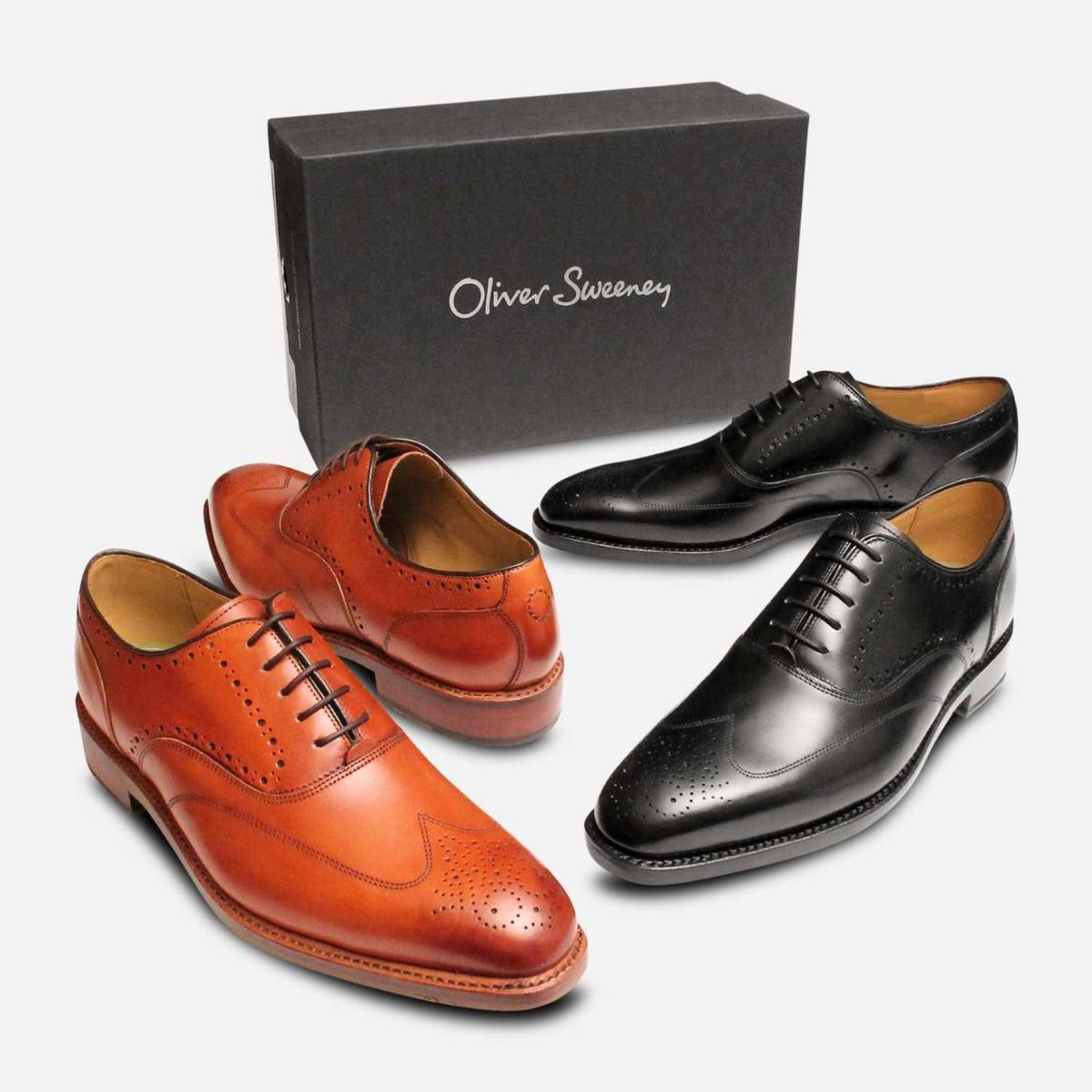 Oliver Sweeney Formal Black Dress Oxford Brogue Shoes