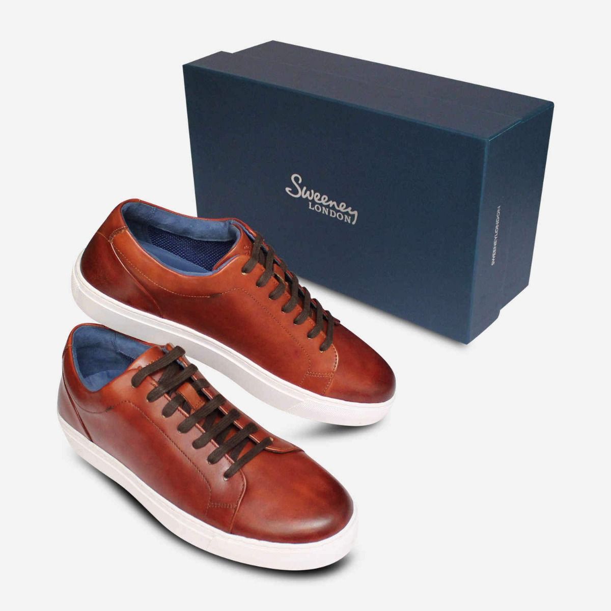 Luxury Oliver Sweeney Hayle Cupsole Trainers in Brown