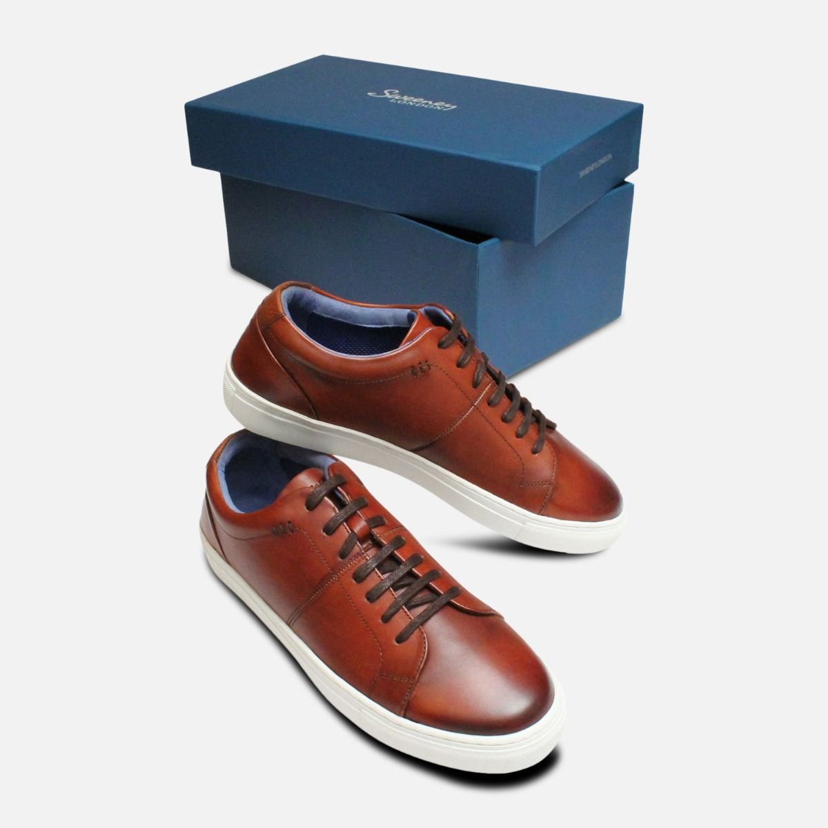 Luxury Oliver Sweeney Designer Cognac Laine Trainers