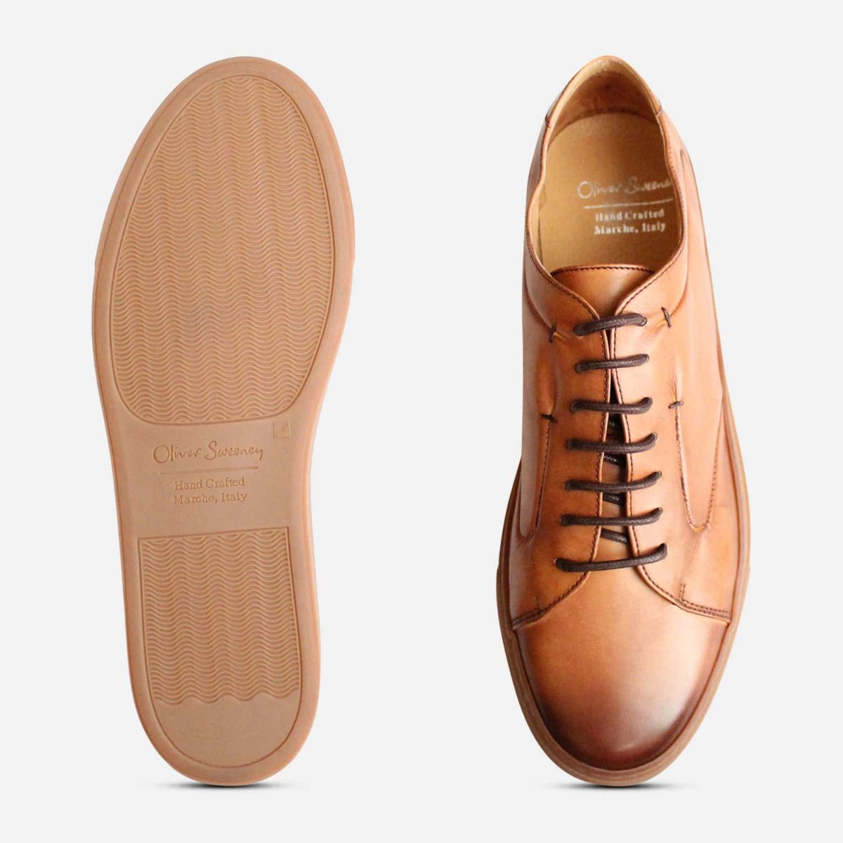 Oliver Sweeney Premium Mazara Dark Tan Cupsole Sneakers