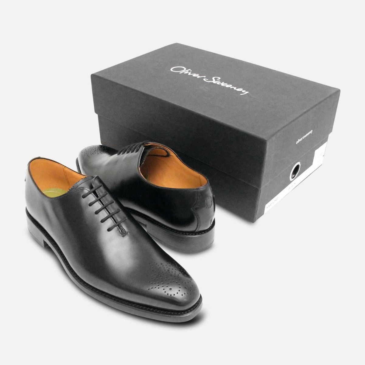 Oliver Sweeney Black Goodyear Wholecut Oxford Brogue