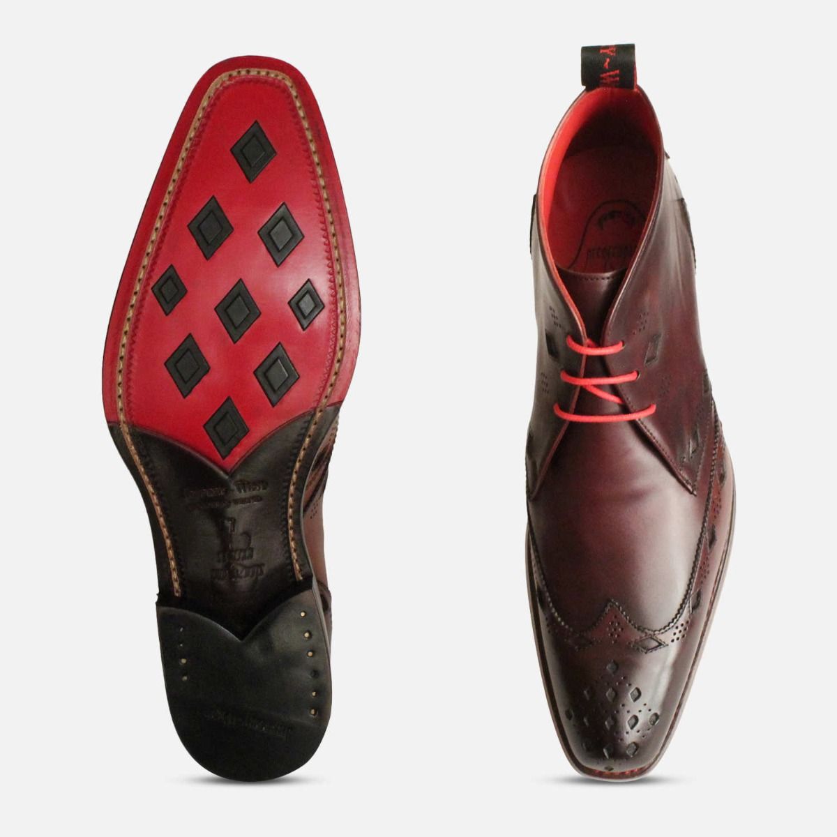 Premium Jeffery West Oxblood Diamond Chukka Boot