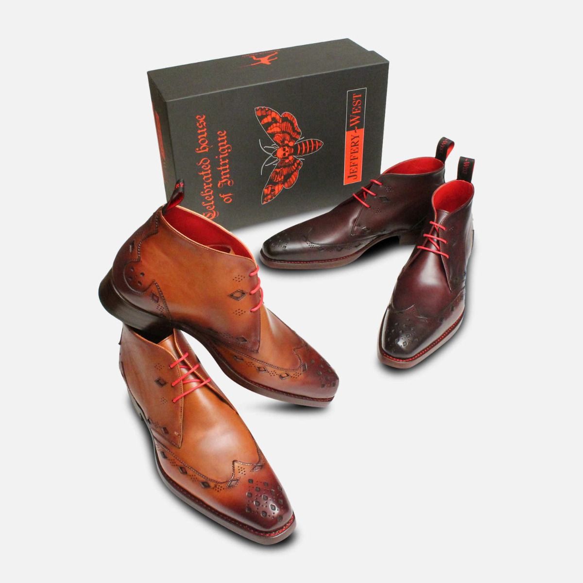 Premium Jeffery West Oxblood Diamond Chukka Boot