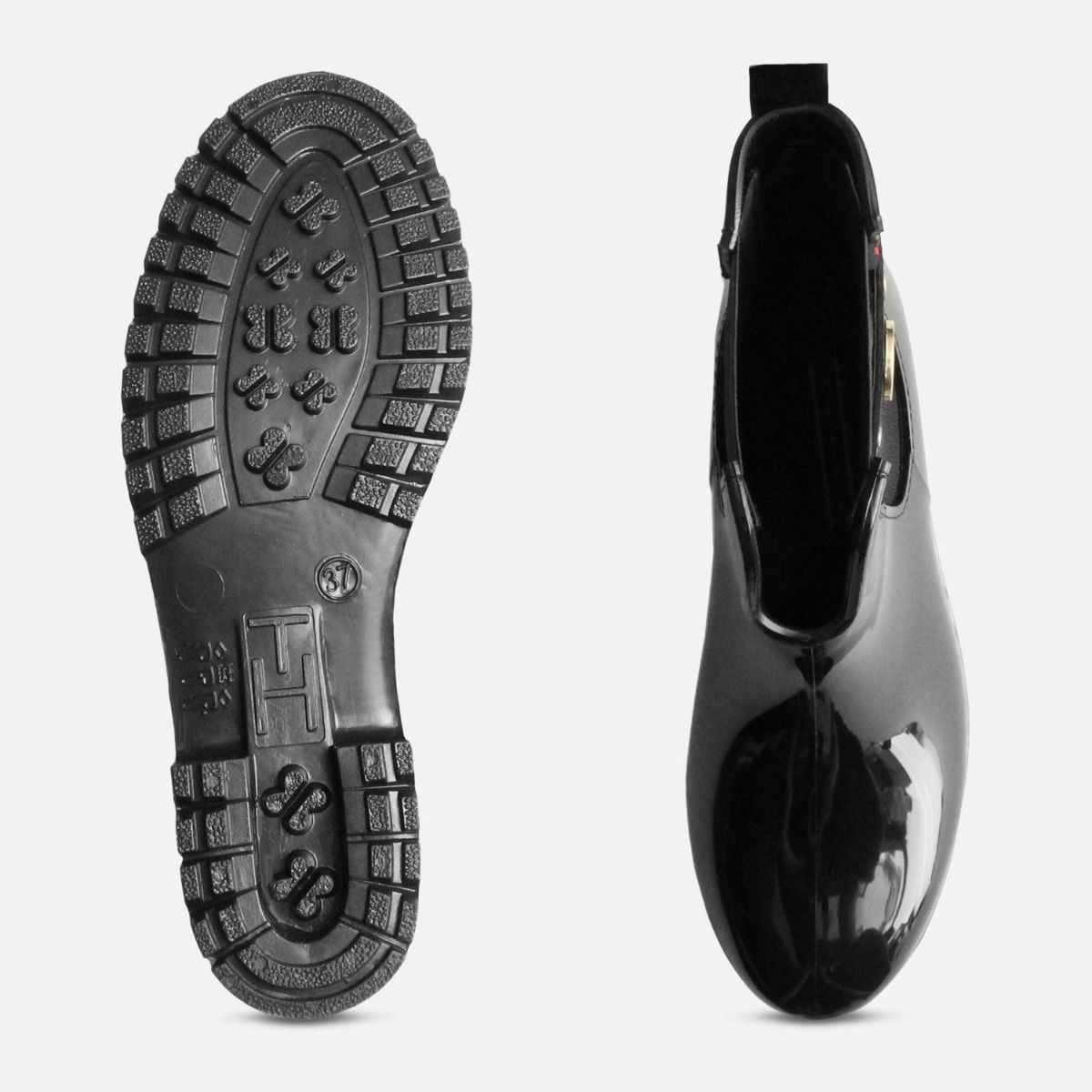 Black Oxley Chelsea Wellies by Tommy Hilfiger Boots