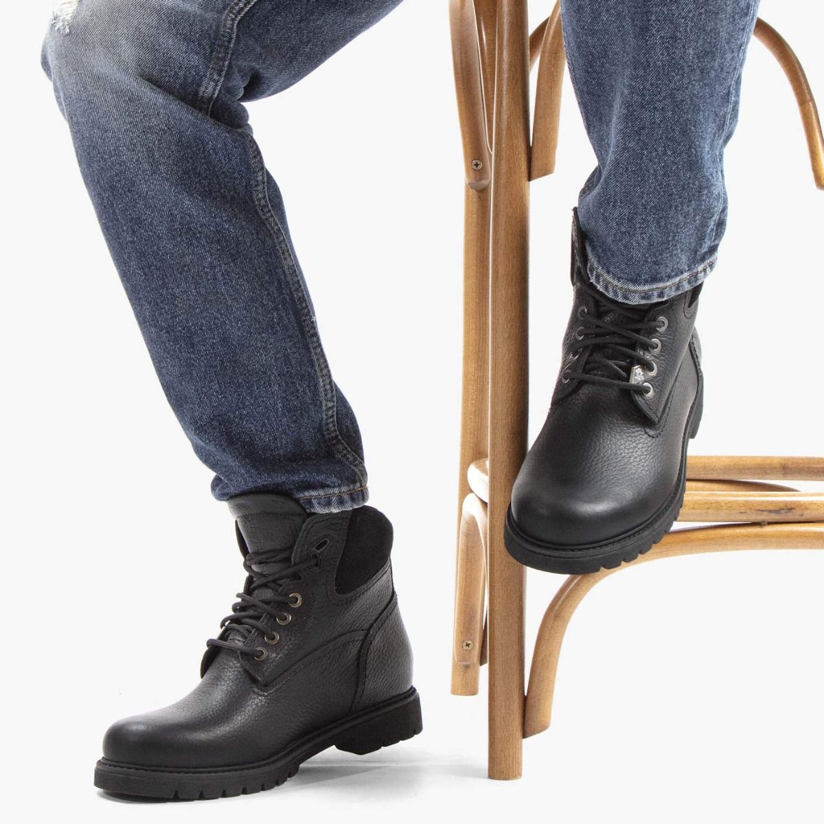 Gore Tex Panama Jack Mens Designer Black Waterproof Boots