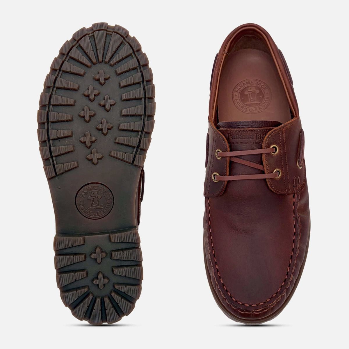 Panama Jack Waxy Brown Bark Mens Premium Boat Shoes