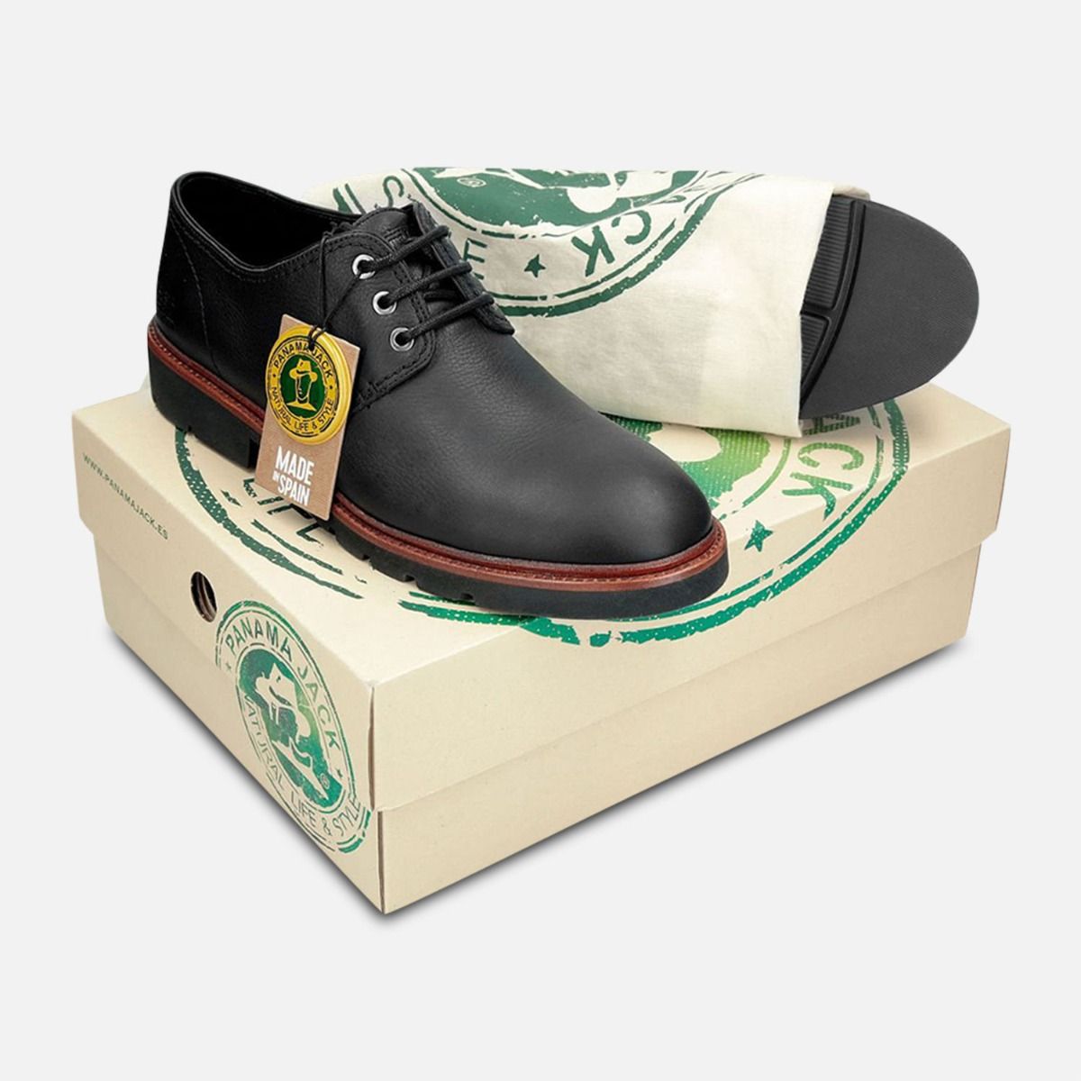 Panama Jack Dallan C7 Black Mens Lace Up Shoes