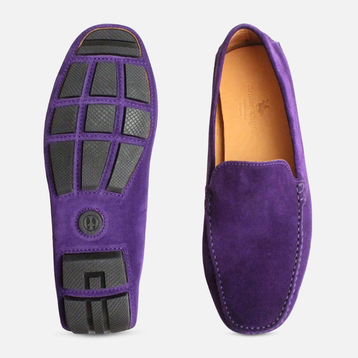 Deep Purple Italian Moccasins by Arthur Knight Shoes
