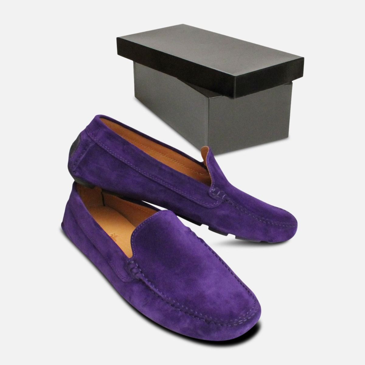 Deep Purple Italian Moccasins by Arthur Knight Shoes