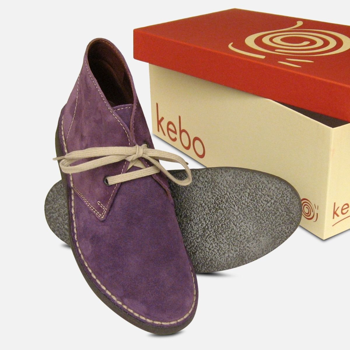 Purple Suede Womens Italian Arthur Knight Desert Boots