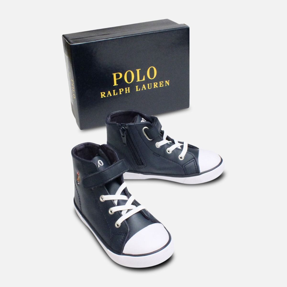 Ralph Lauren Polo Navy Blue Koni Toddler High Top