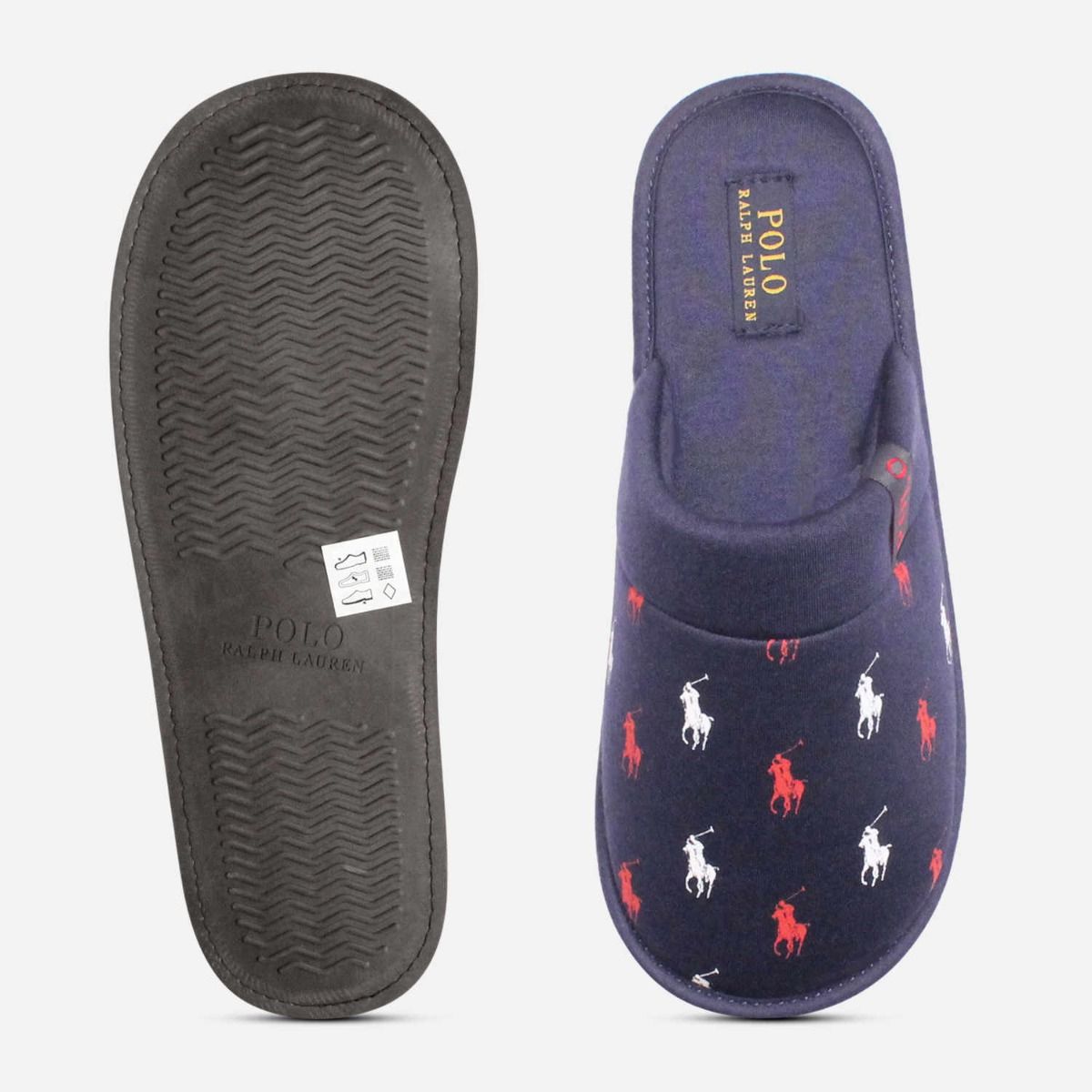 Ralph Lauren Polo Designer Navy Blue Summit Slippers