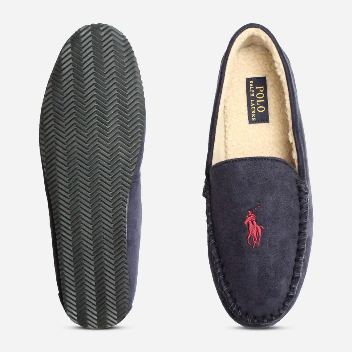 Ralph Lauren Polo Dezi 4 Navy Blue Mens Slippers