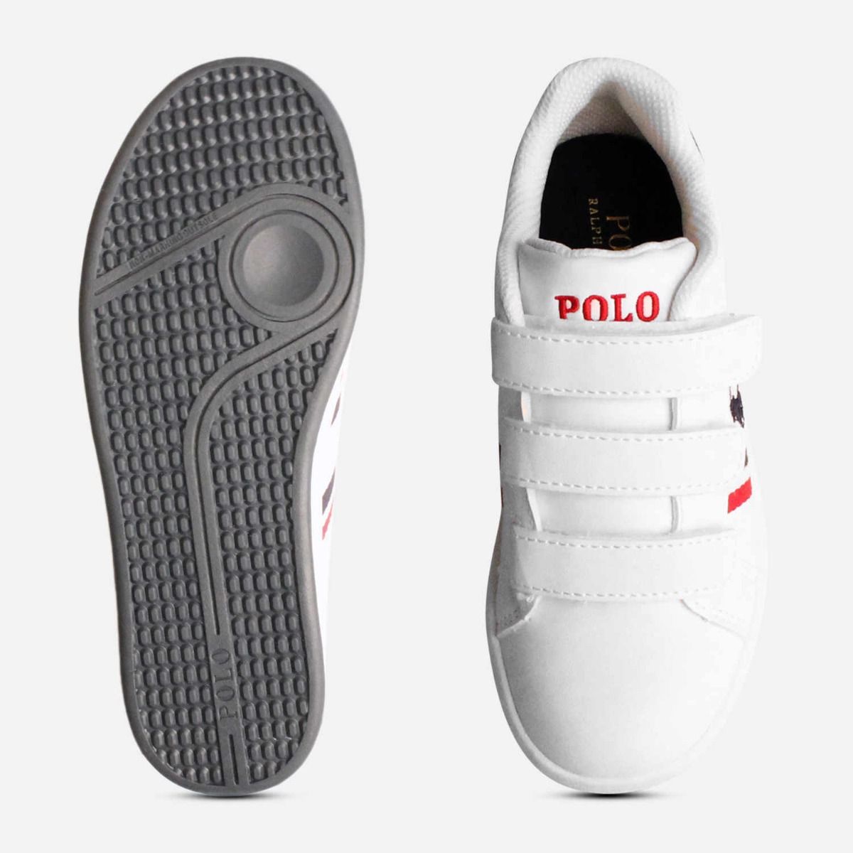 Ralph Lauren Polo Childrens Classic White Leather Shoes