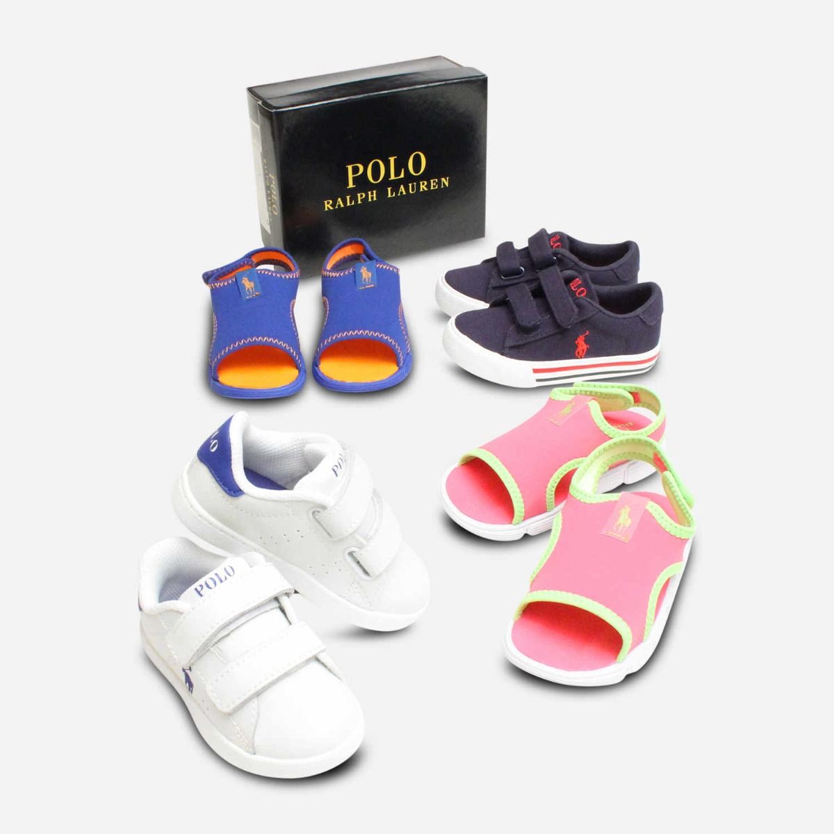 Ralph Lauren Neoprene Blue & Orange Summer Kids Shoes