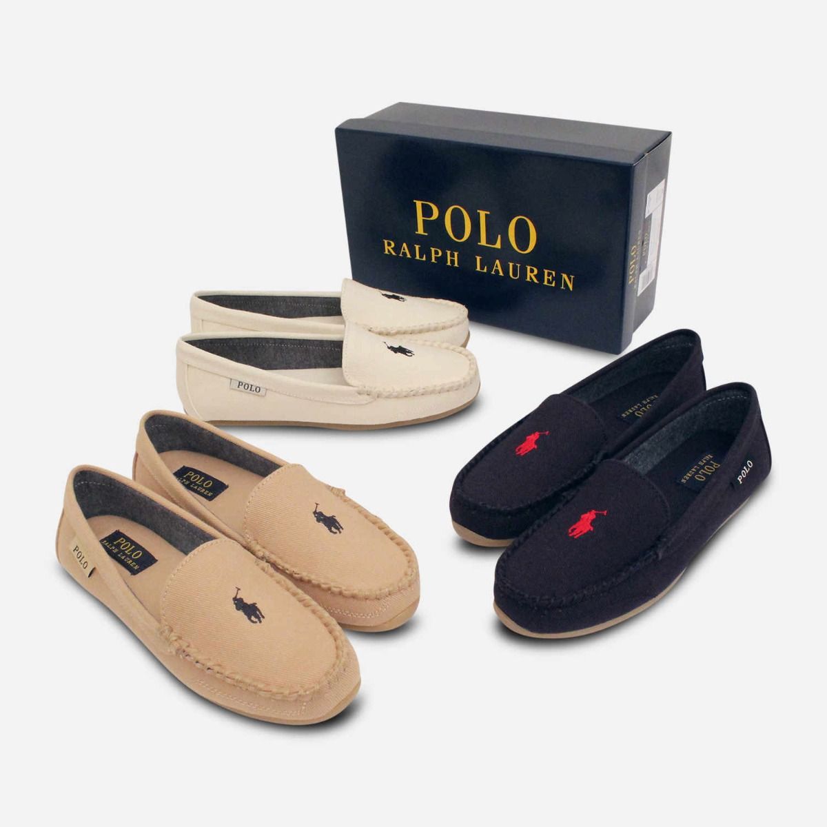 Ralph Lauren Womens Declan III Beige Luxury Slippers