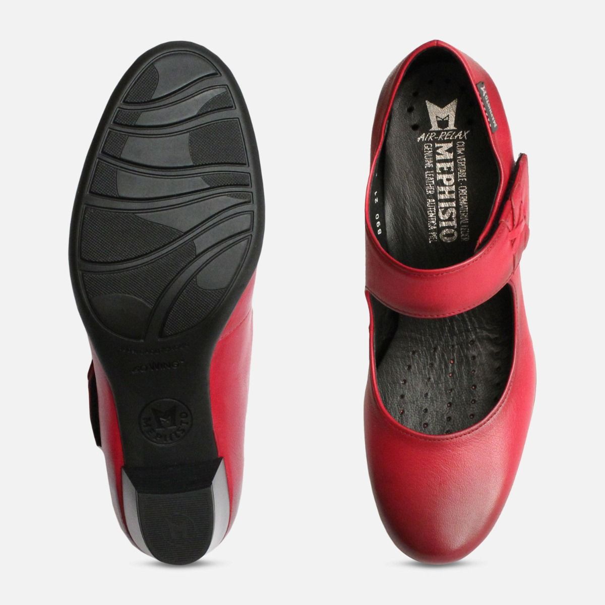 Mephisto Madisson Mary Jane Shoes in Red