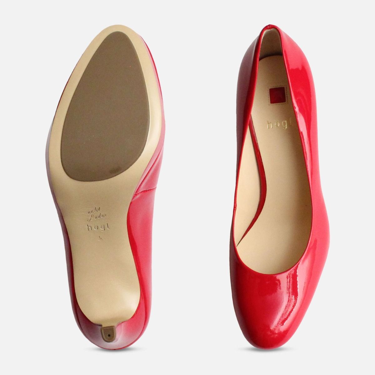 Red Patent Leather Hogl High Heel Shoes