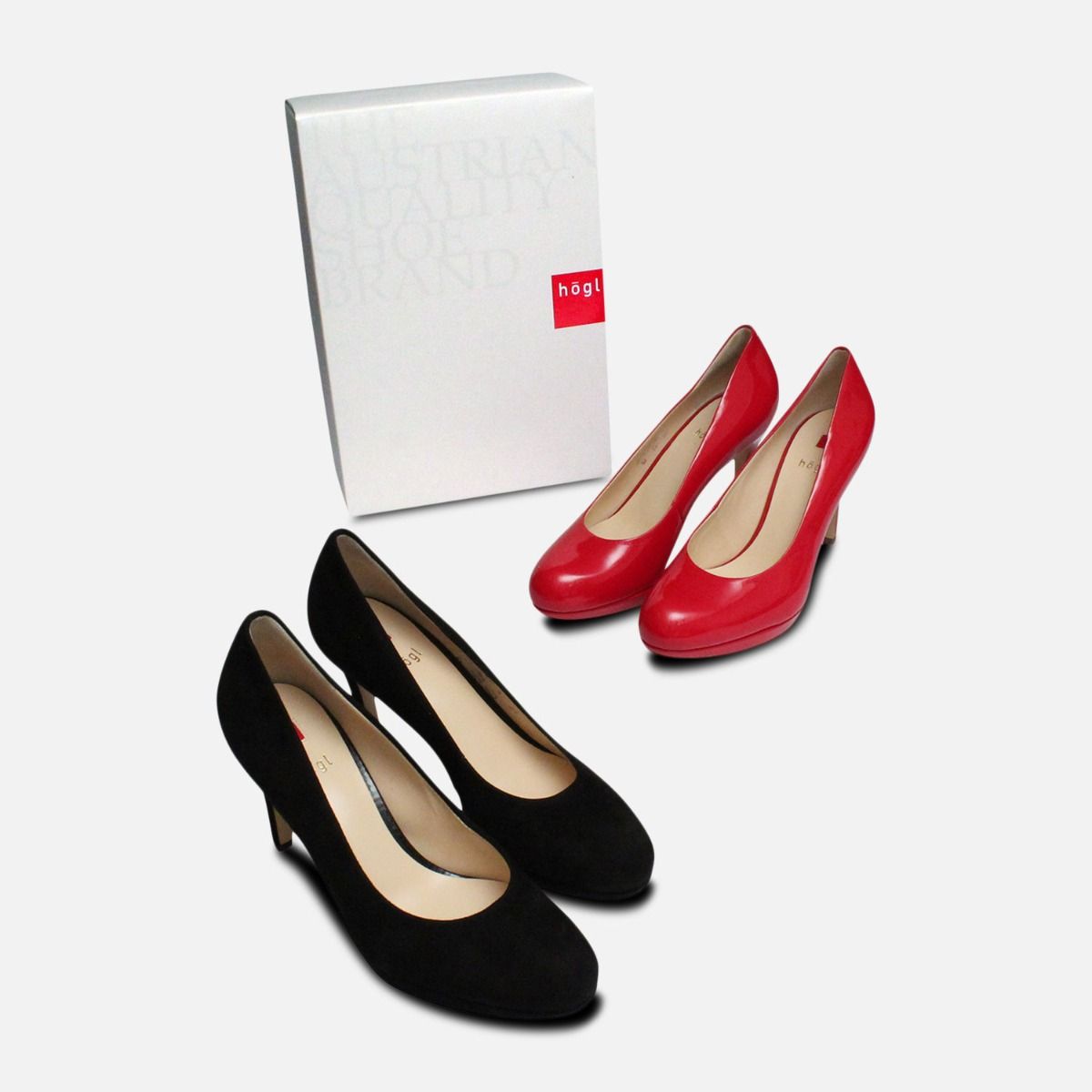 Red Patent Leather Hogl High Heel Shoes