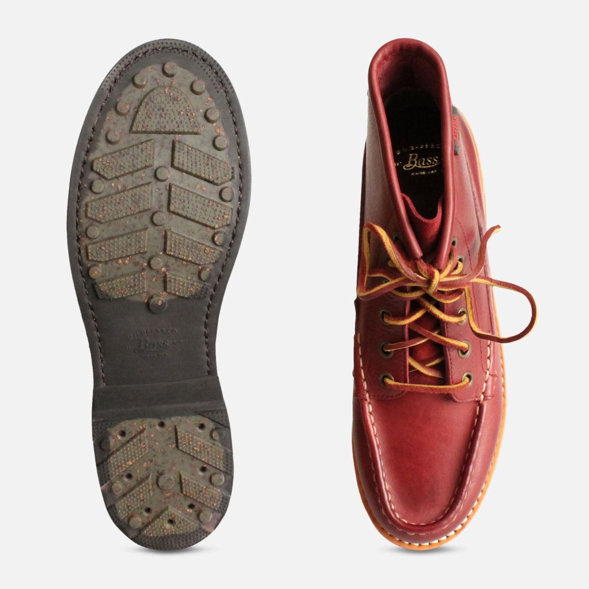 Red Leather Ladies Bass Quail Hunter Lace Boots