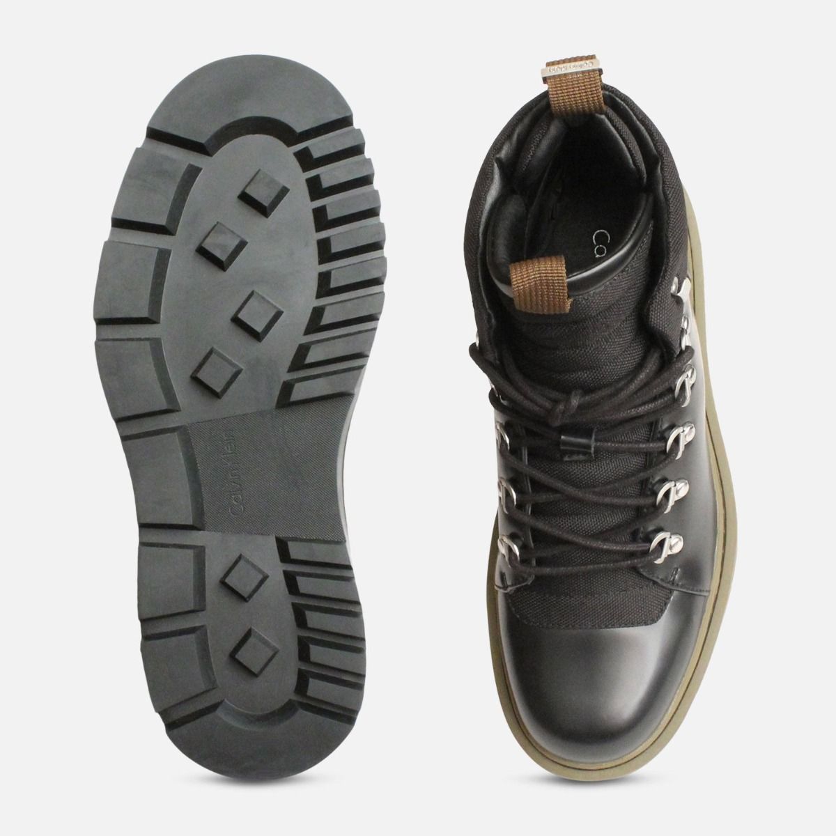 Exclusive Calvin Klein Mens Black Cargo Boots