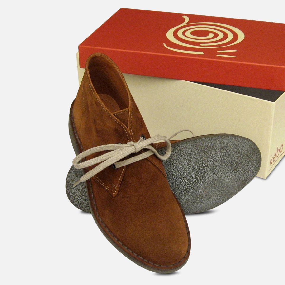 Ladies Siena Brown Suede Italian Desert Boots